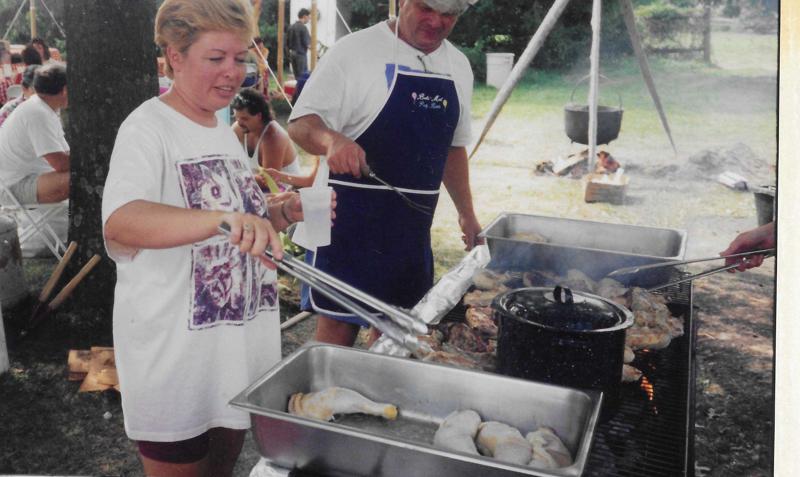 Mom and Dad cooking